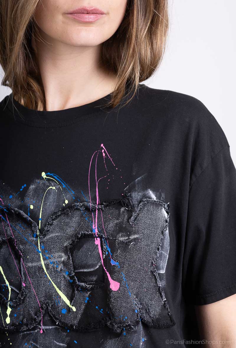 T-Shirt 100% Coton Patch "Rock"