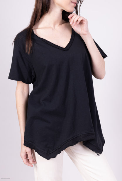 T-Shirt 100% Coton Cœur Brodé Coupe Large