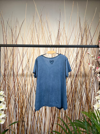 T-Shirt 100% Coton Cœur Brodé Coupe Large