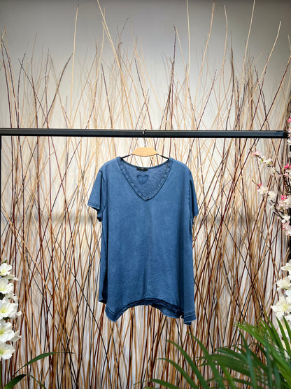 T-Shirt 100% Coton Cœur Brodé Coupe Large