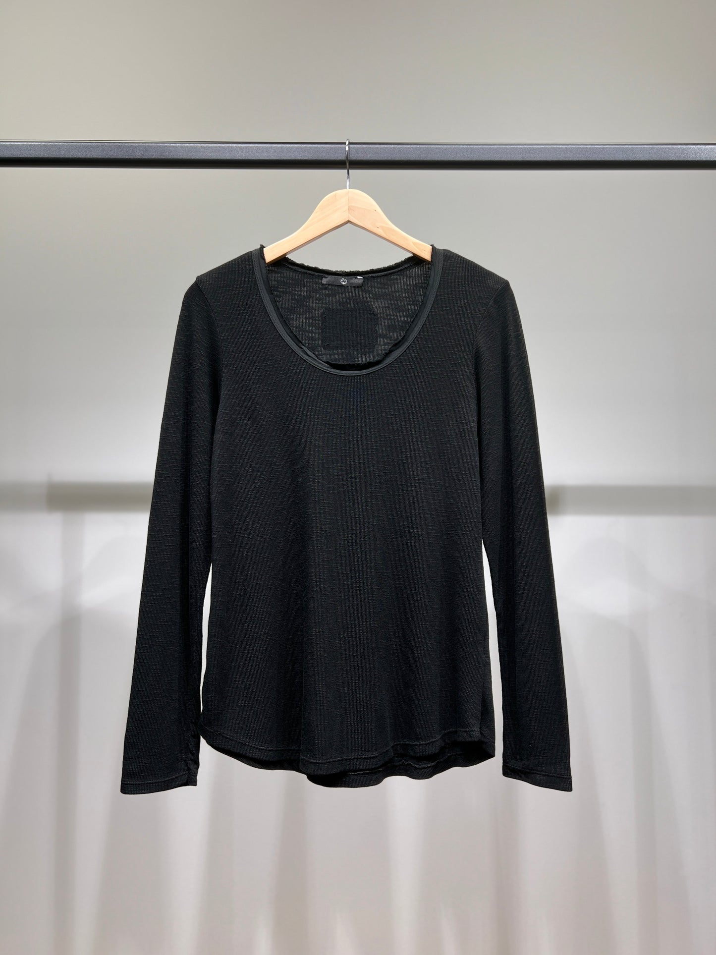 T-Shirt Simple Col Rond Chiné 100% Coton