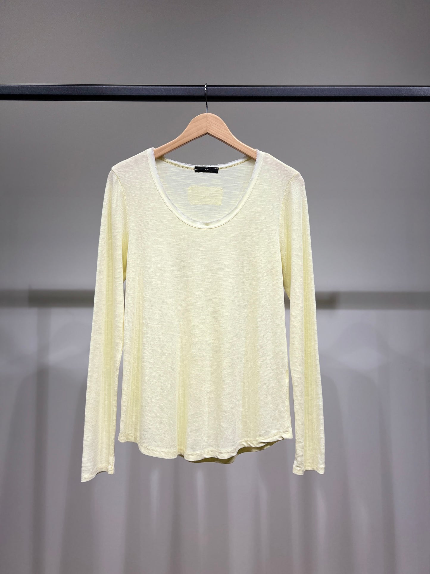 T-Shirt Simple Col Rond Chiné 100% Coton