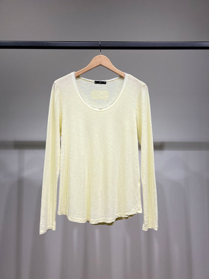 T-Shirt Simple Col Rond Chiné 100% Coton