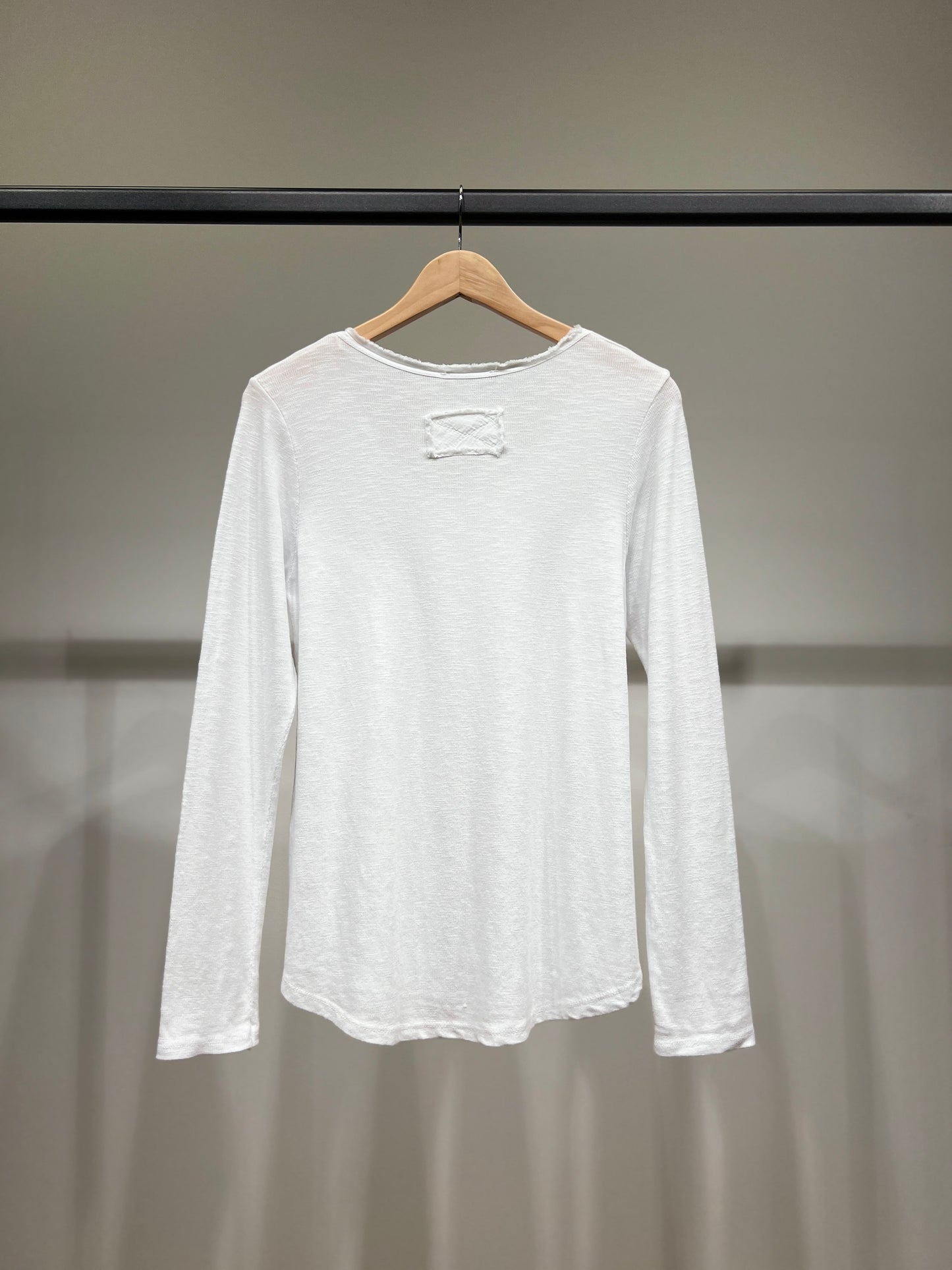 T-Shirt Simple Col Rond Chiné 100% Coton