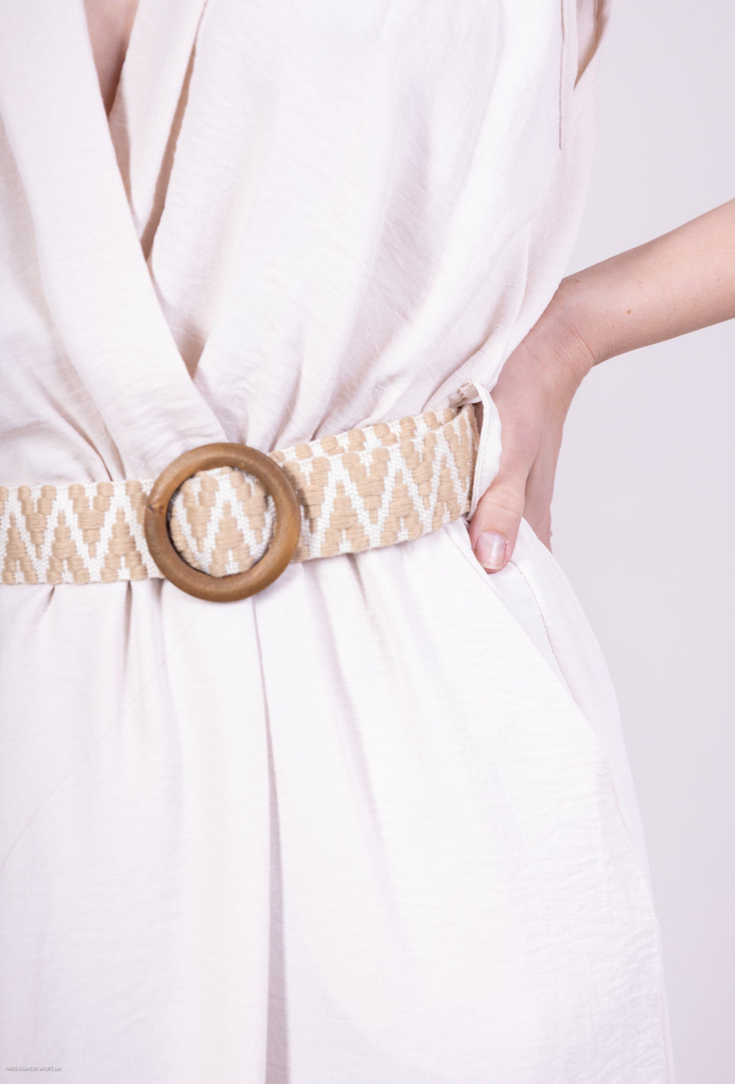 Robe Maxi Cache Cœur avec Ceinture