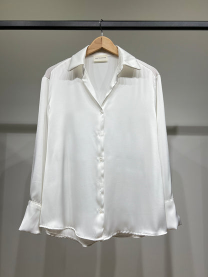 Chemise Simple Fluide Satiné Boutonnée