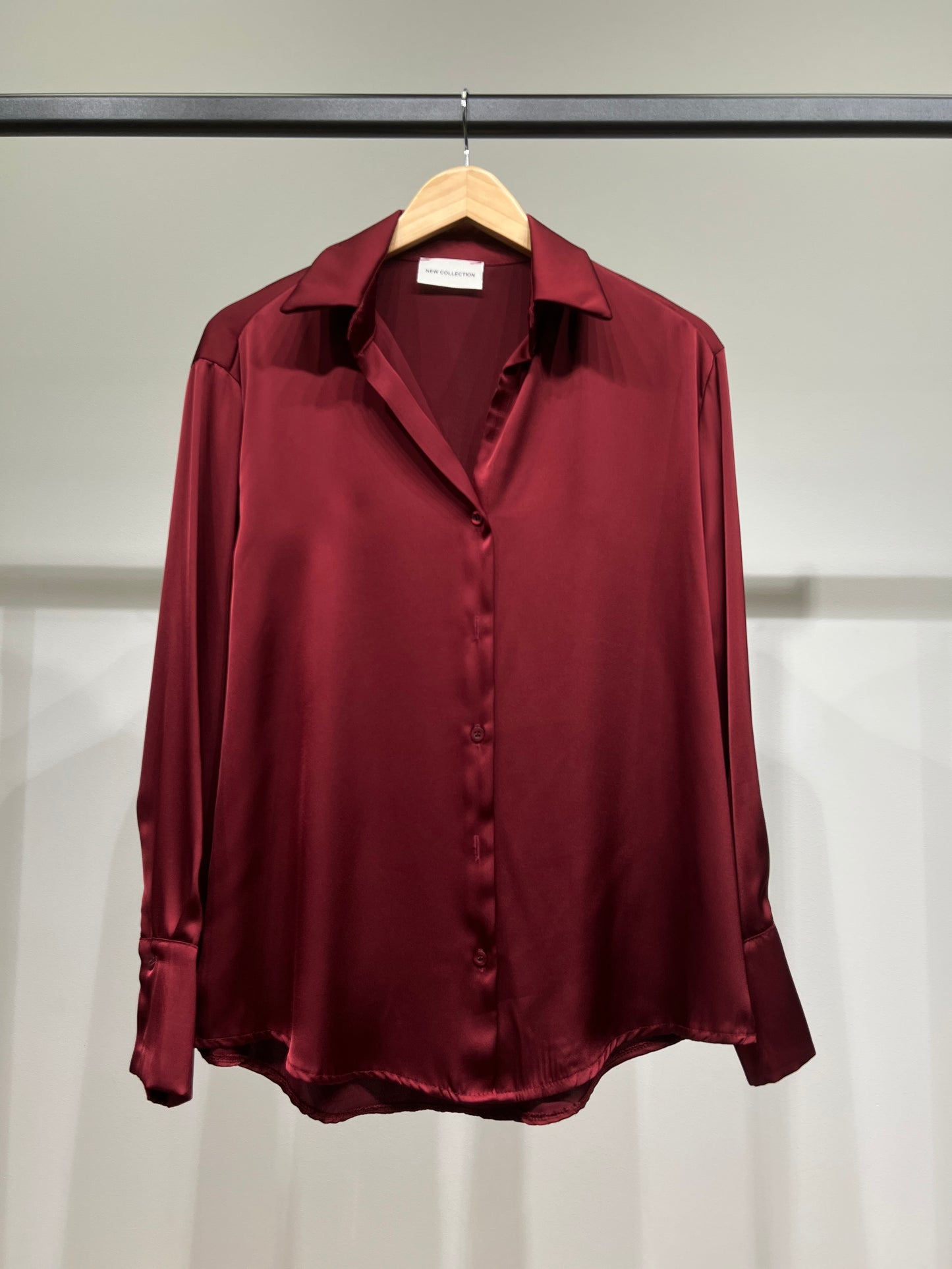 Chemise Simple Fluide Satiné Boutonnée