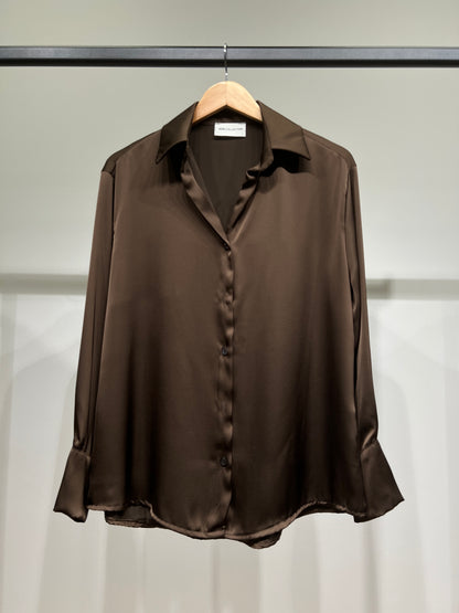 Chemise Simple Fluide Satiné Boutonnée