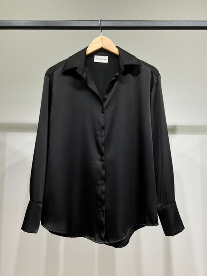 Chemise Simple Fluide Satiné Boutonnée