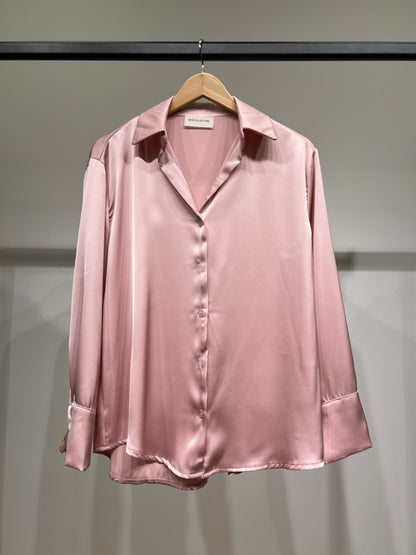Chemise Simple Fluide Satiné Boutonnée