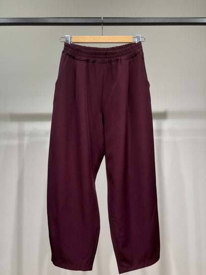 Pantalon Fluide Coupe 7/8 Taille Élastique Poches