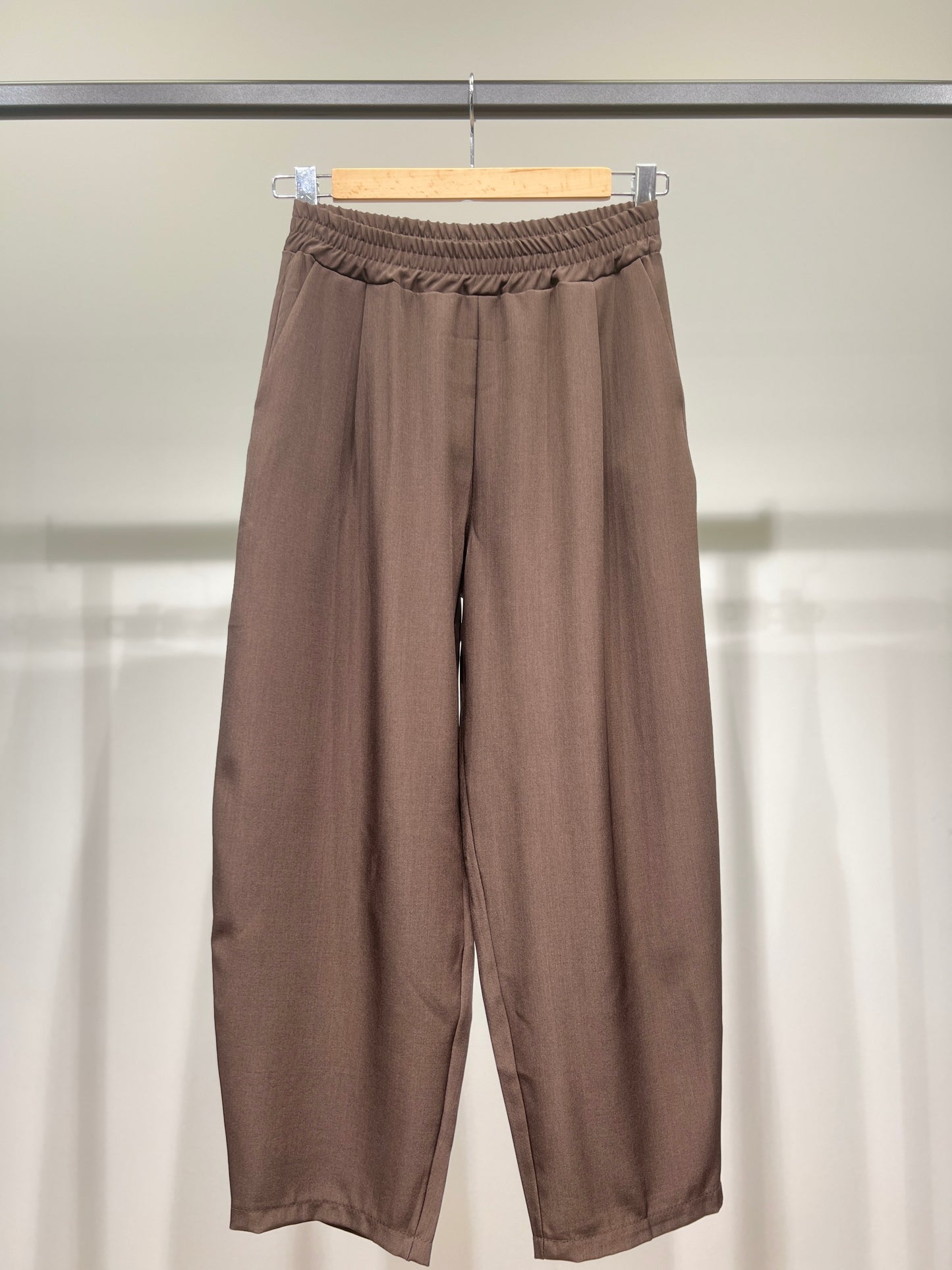 Pantalon Fluide Coupe 7/8 Taille Élastique Poches