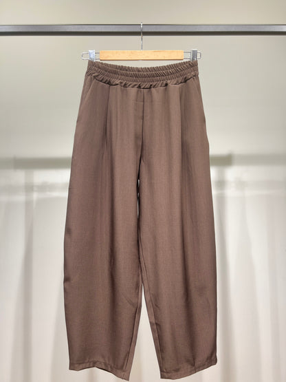 Pantalon Fluide Coupe 7/8 Taille Élastique Poches