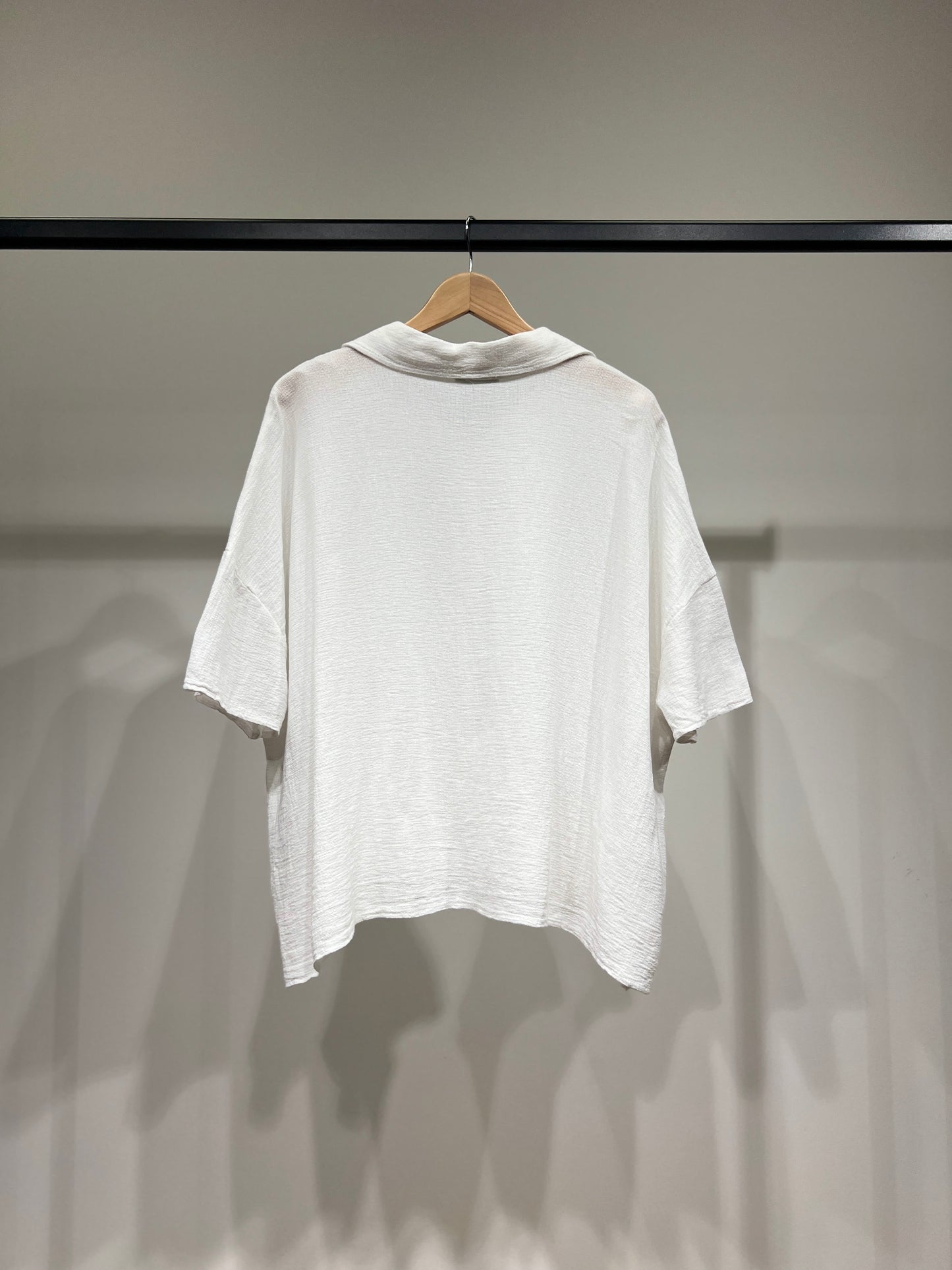 Chemisier Large Asymétrique Manche 3/4 à Poche 50% Lin