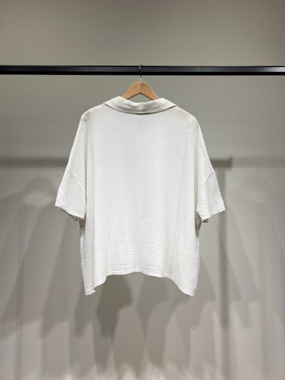 Chemisier Large Asymétrique Manche 3/4 à Poche 50% Lin