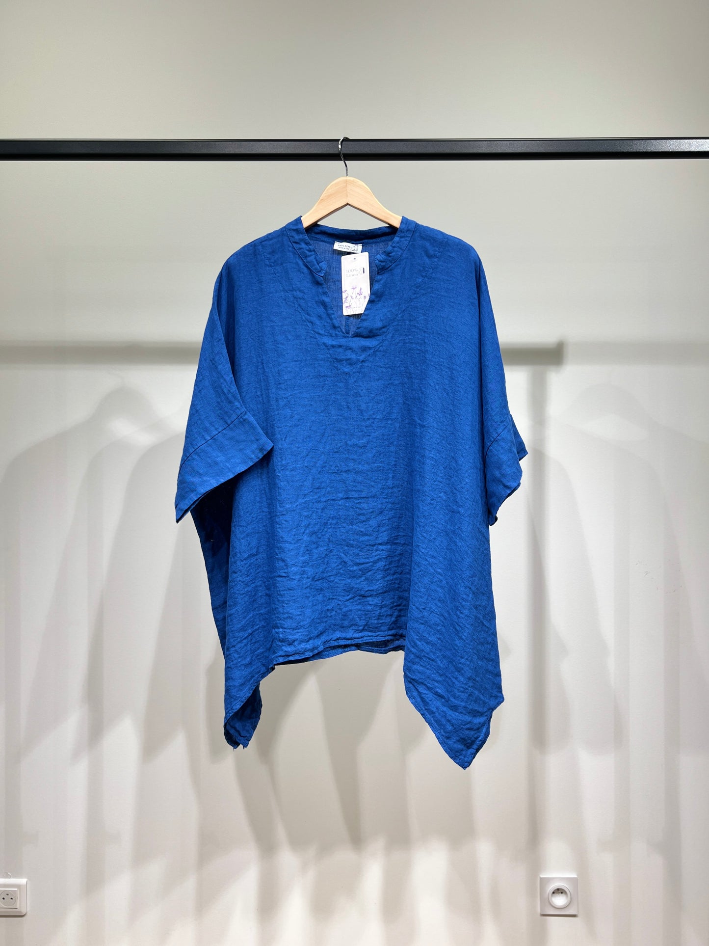 Tunique Large Manche 3/4 Col V 100% Lin