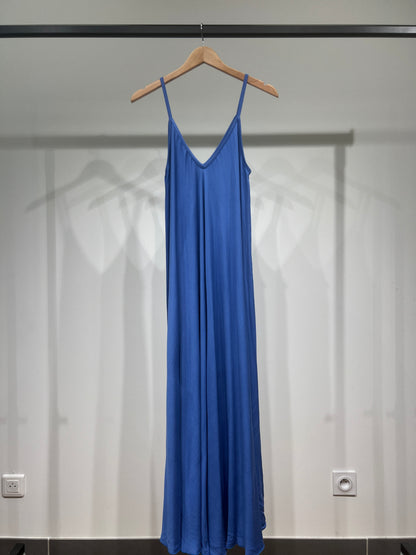 100% Viscose Maxi Dress with Thin Straps