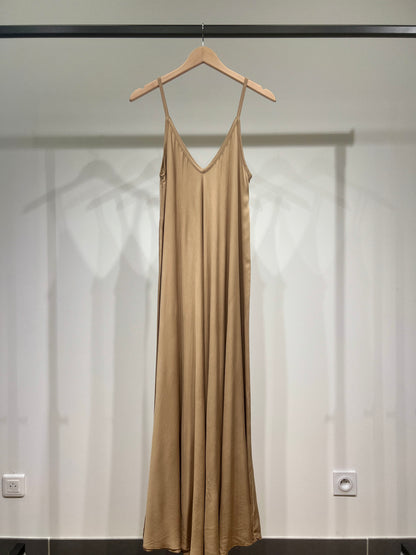 100% Viscose Maxi Dress with Thin Straps