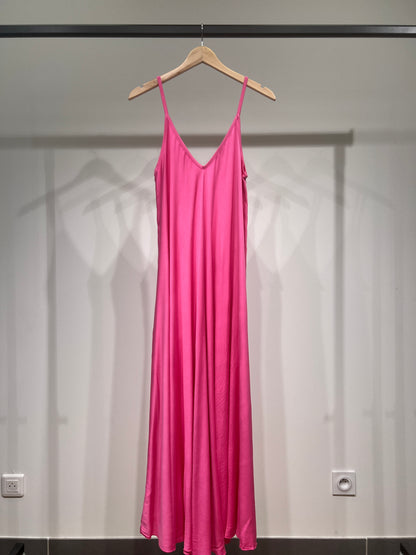 100% Viscose Maxi Dress with Thin Straps