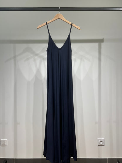 100% Viscose Maxi Dress with Thin Straps
