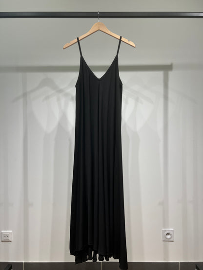 100% Viscose Maxi Dress with Thin Straps