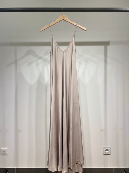 100% Viscose Maxi Dress with Thin Straps