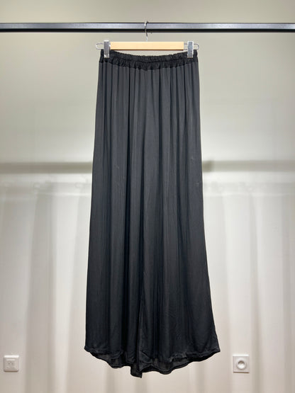 Pantalon Fluide Large à Taille Élastique 100% Viscose