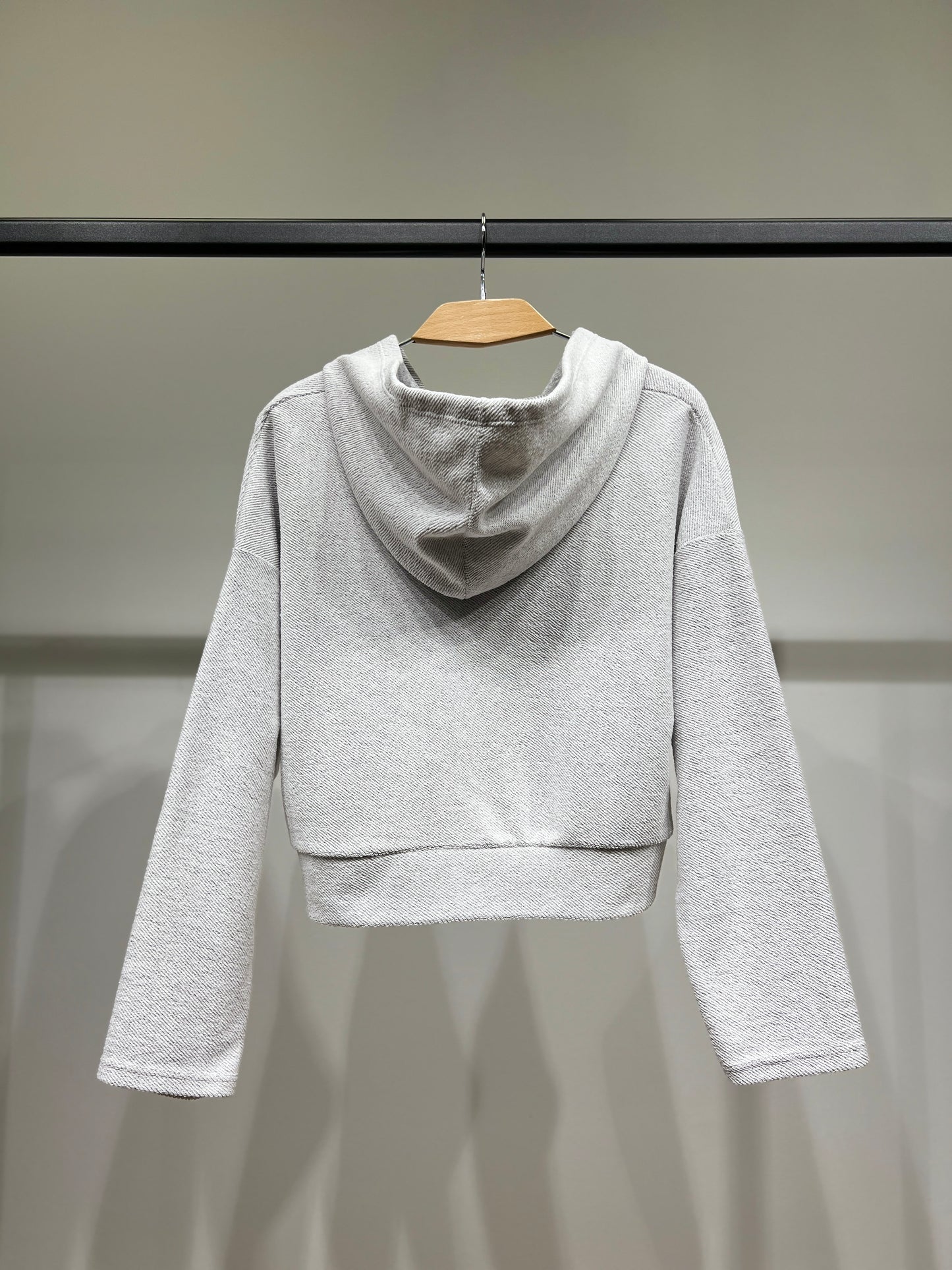 Sweatshirt Large Cropped Capuche Poche Kangourou 100% Coton