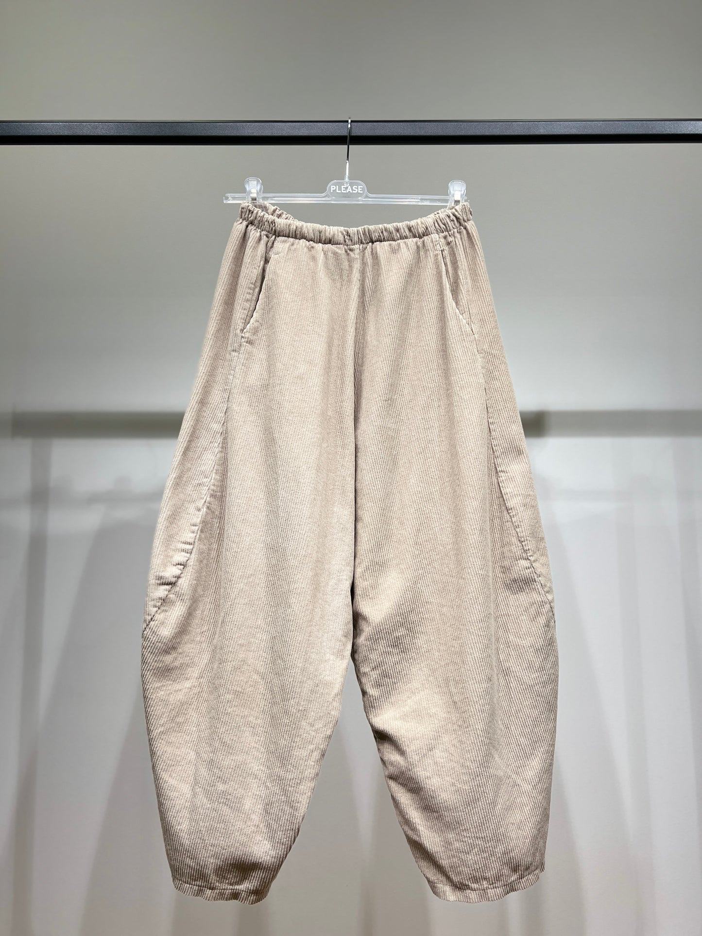 Pantalon Ballon Taille Élastique Velours Côtelé 100% Coton