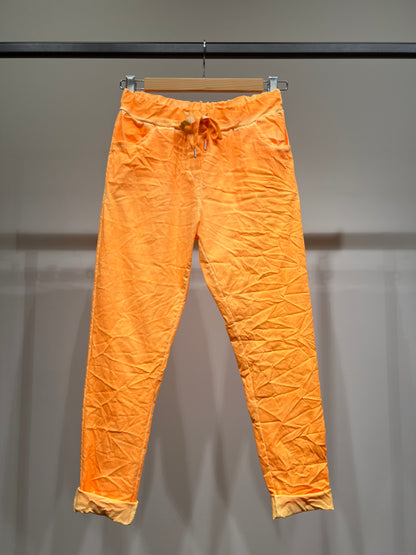 Pantalon Jegging à Cordelière Fluo En Viscose Stretch