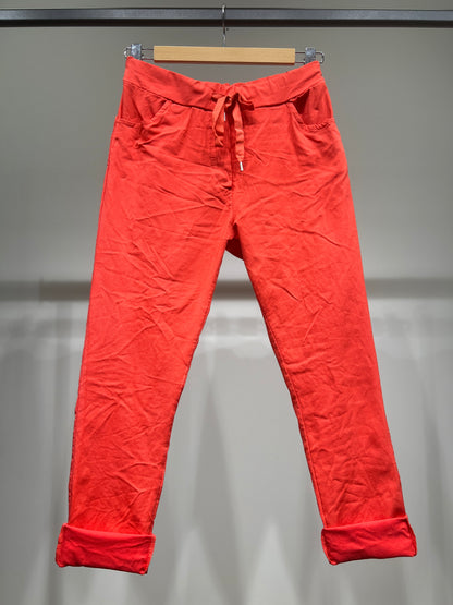 Stretch Viscose Drawstring Jeggings