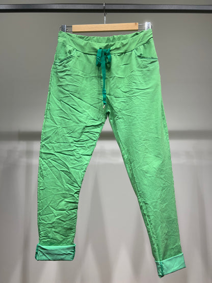 Stretch Viscose Drawstring Jeggings