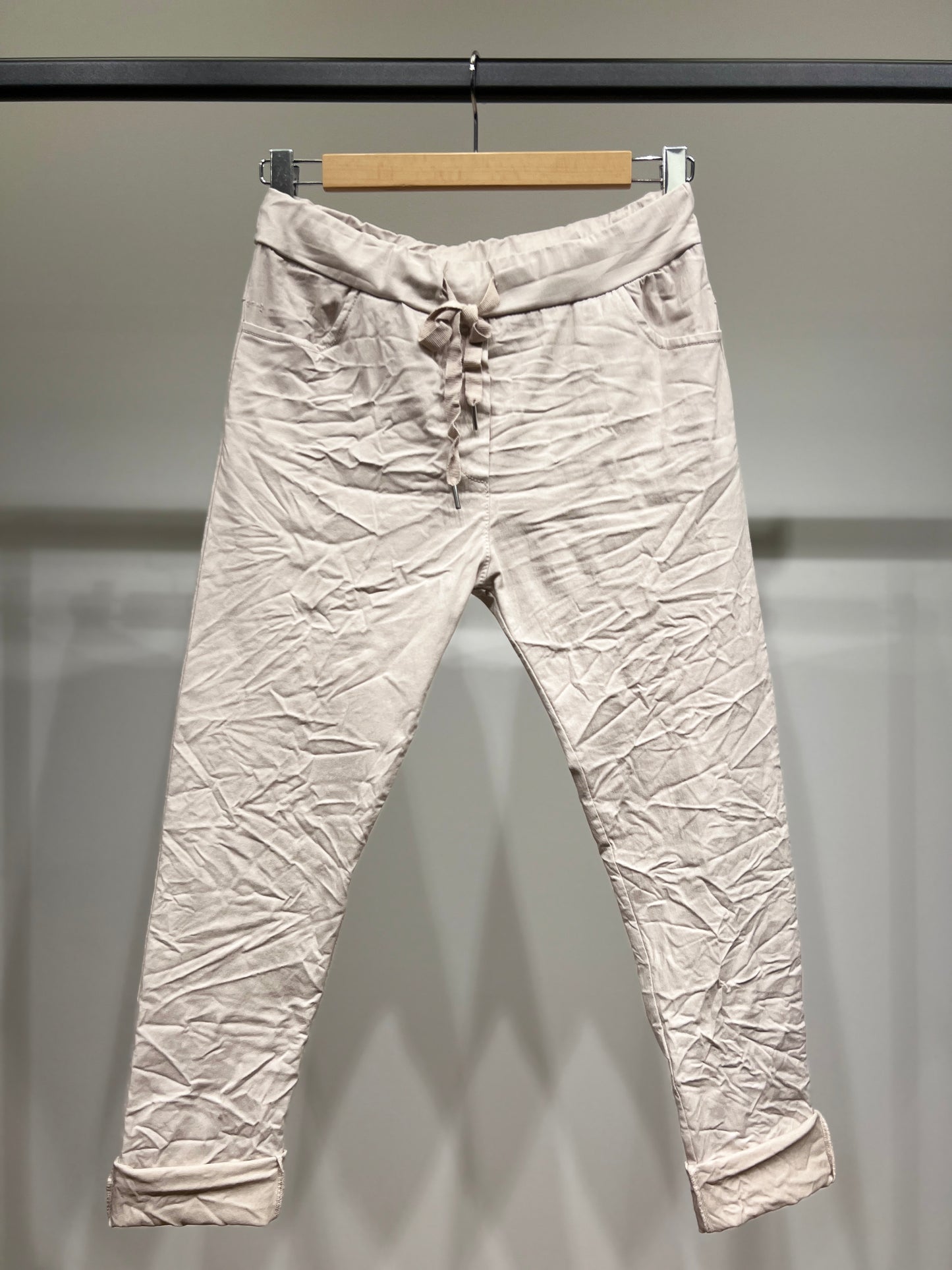Stretch Viscose Drawstring Jeggings