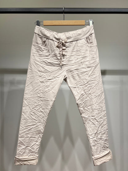 Stretch Viscose Drawstring Jeggings