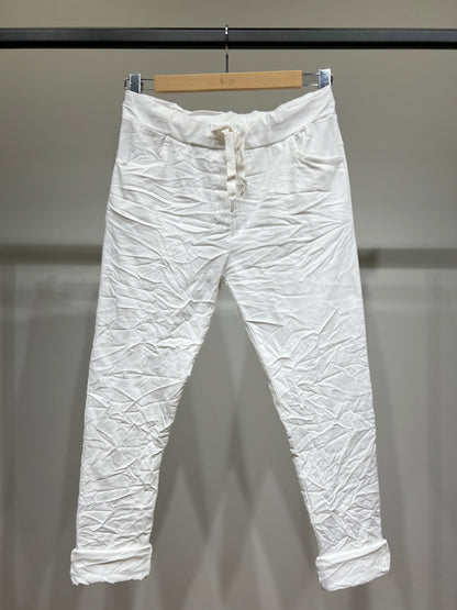 Stretch Viscose Drawstring Jeggings