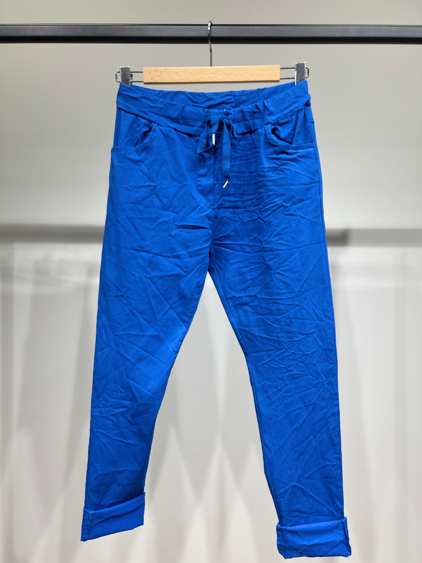Stretch Viscose Drawstring Jeggings
