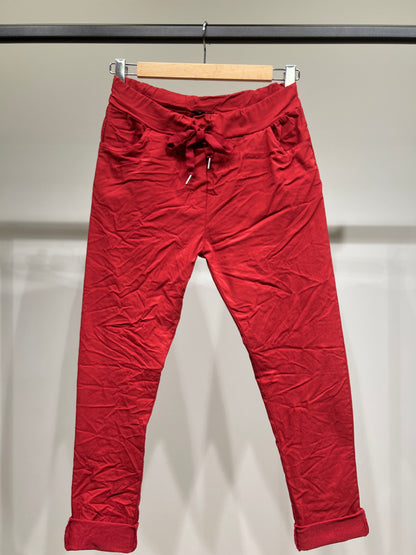 Stretch Viscose Drawstring Jeggings