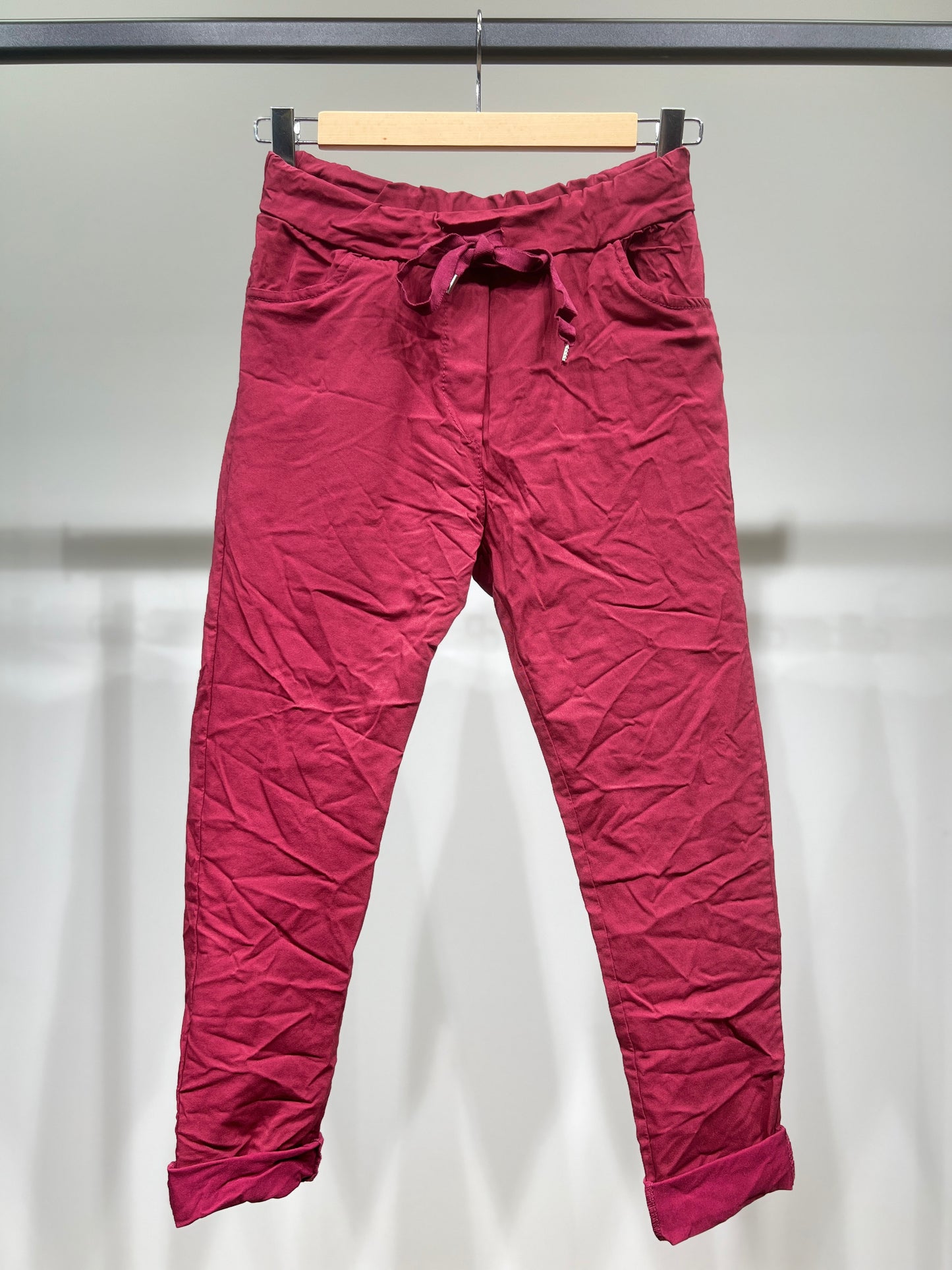 Stretch Viscose Drawstring Jeggings
