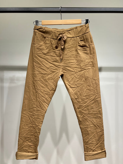 Stretch Viscose Drawstring Jeggings