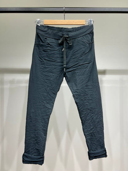 Stretch Viscose Drawstring Jeggings