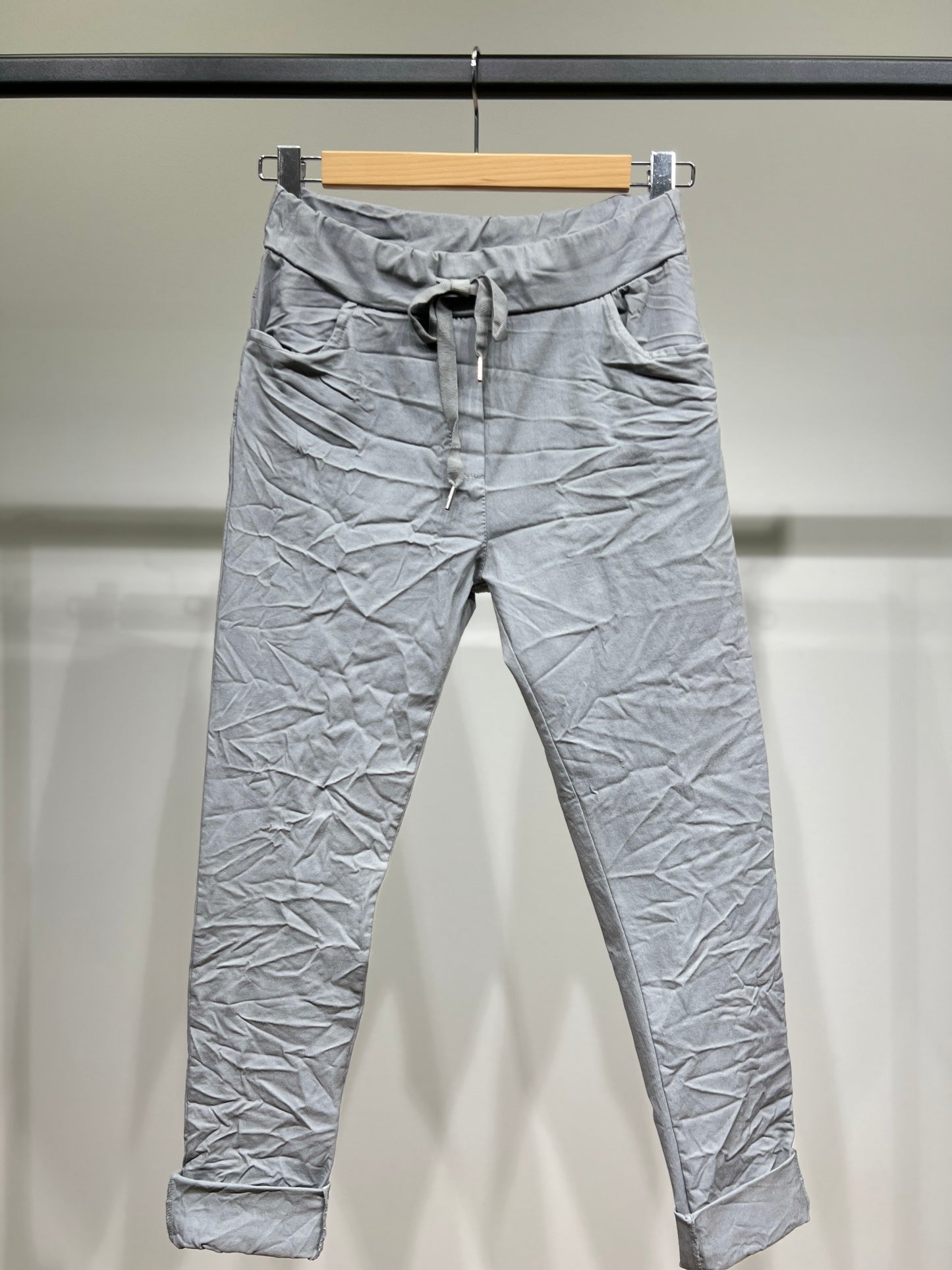 Stretch Viscose Drawstring Jeggings