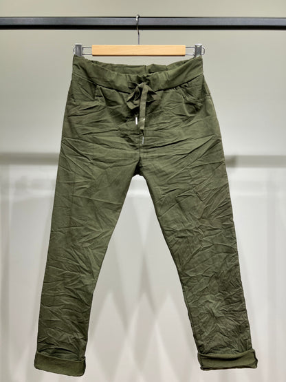 Stretch Viscose Drawstring Jeggings