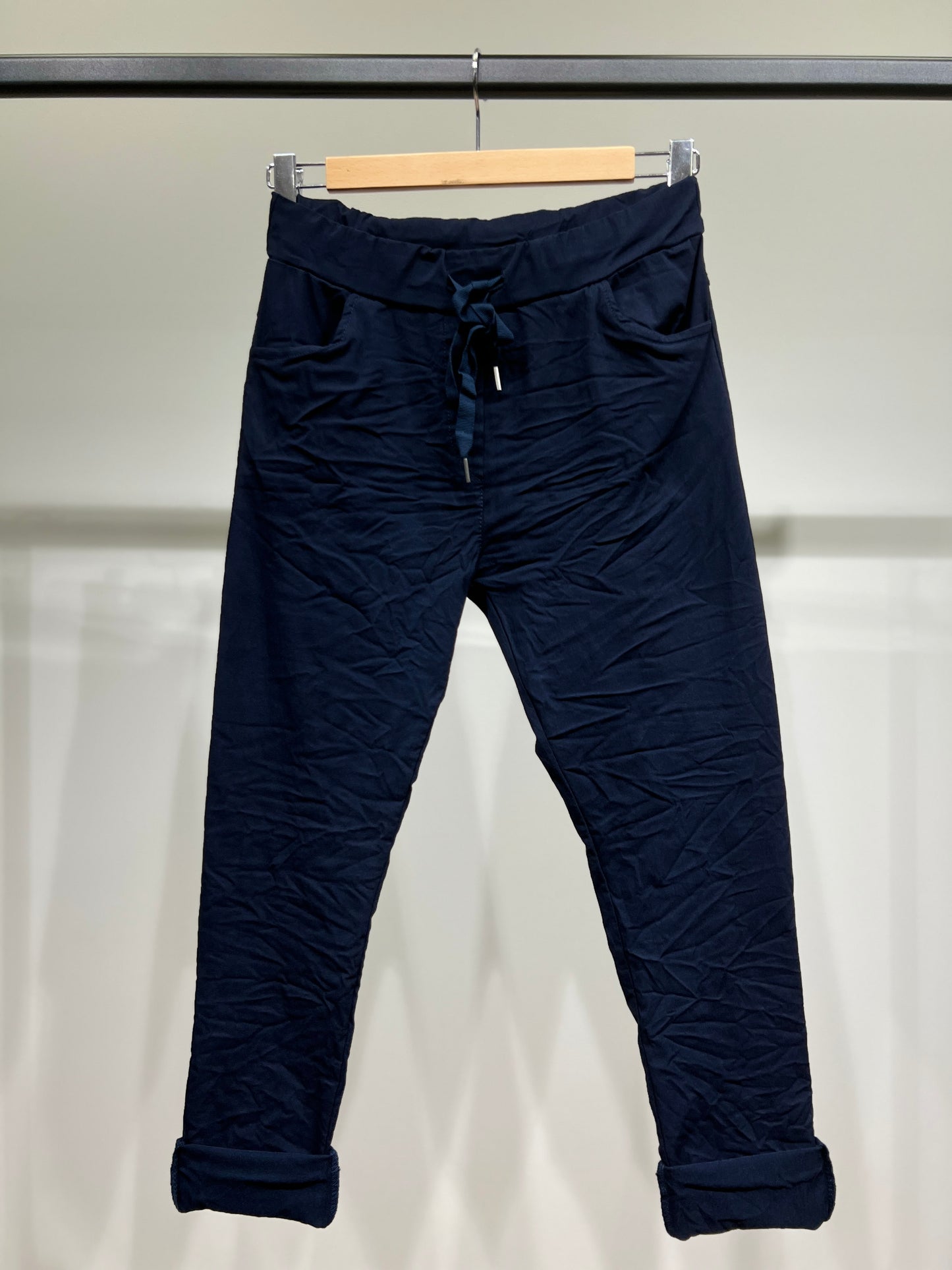 Stretch Viscose Drawstring Jeggings