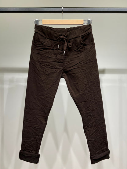 Stretch Viscose Drawstring Jeggings