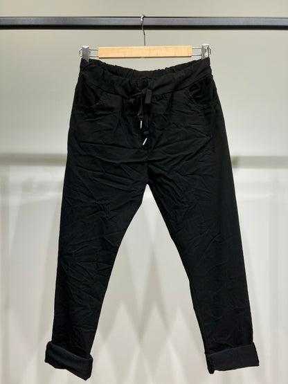 Stretch Viscose Drawstring Jeggings