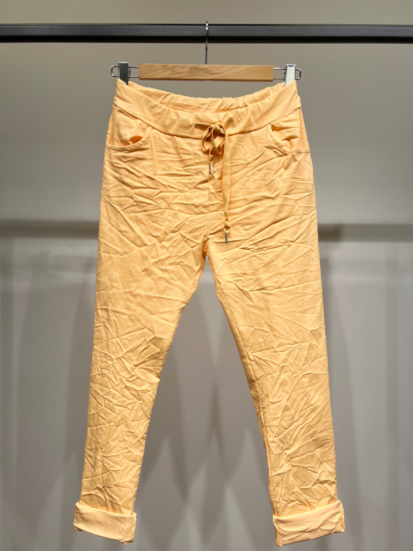 Stretch Viscose Drawstring Jeggings