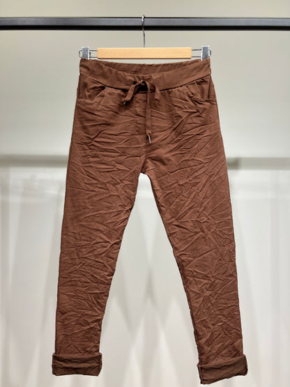 Stretch Viscose Drawstring Jeggings
