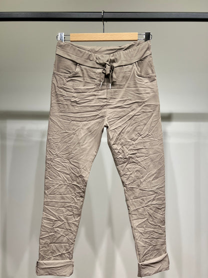 Stretch Viscose Drawstring Jeggings
