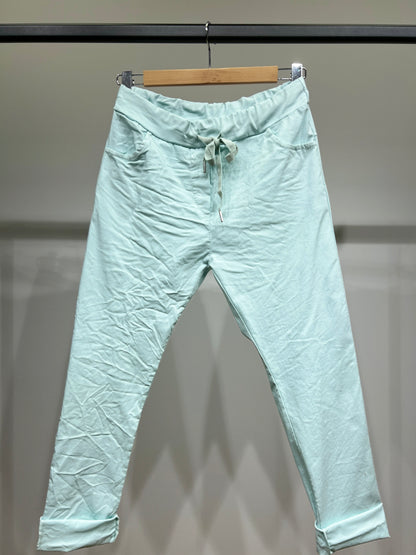 Stretch Viscose Drawstring Jeggings