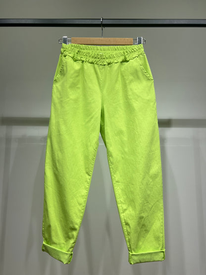 Pantalon Jegging Taille Élastique Coupe Ballon 95% Viscose
